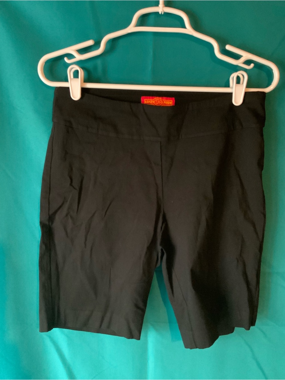 Krazy Larry Black High-Rise Bermuda Shorts